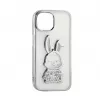 iLike Apple iPhone 15 θήκη σιλικόνης Print Desire Rabbit ασημί