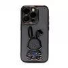 iLike Apple iPhone 15 Pro θήκη σιλικόνης Print Desire Rabbit μαύρο