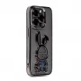 iLike Apple iPhone 15 Pro θήκη σιλικόνης Print Desire Rabbit μαύρο