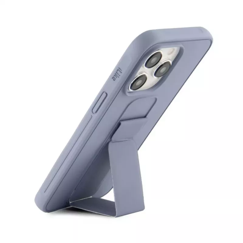 iLike Apple iPhone 15 Pro Θήκη Σιλικόνης με Βάση Μωβ