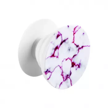 iLike Universal Pop Holder Marble Λευκό Κόκκινο