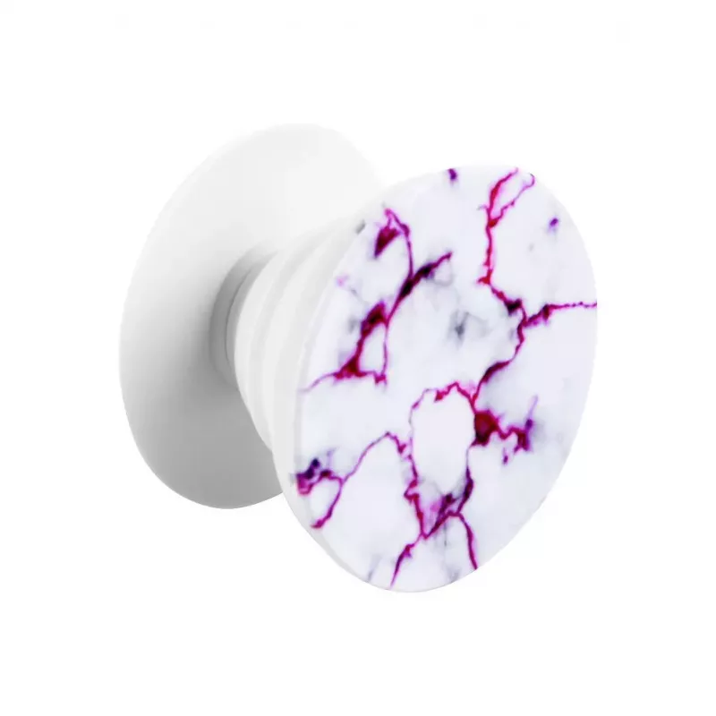 iLike Universal Pop Holder Marble Λευκό Κόκκινο