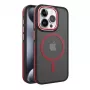 iLike Apple iPhone 15 Pro Max Dual Metal Frame Magsafe Case Κόκκινο