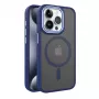 iLike Apple iPhone 15 Dual Metal Frame MagSafe Case Μπλε