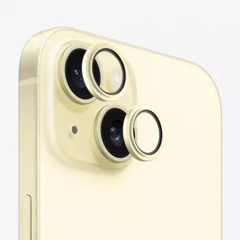 Evelatus Apple iPhone 15 / 15 Plus Προστασία φακού κάμερας Armor κίτρινο