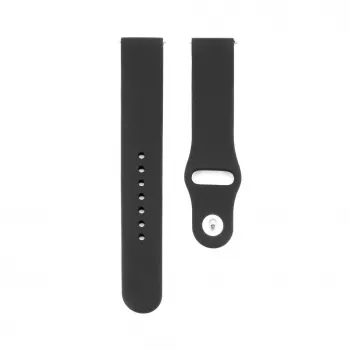 Connect 20mm Σιλικονούχο λουράκι ρολογιού Loop (130mm M/L) μαύρο