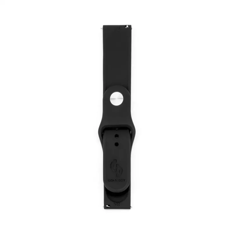 Connect 22mm Σιλικόνης Loop Λουράκι Ρολογιού (S/M 110mm) Μαύρο
