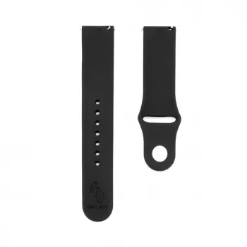 Connect 22mm Σιλικόνης Loop Λουράκι Ρολογιού (S/M 110mm) Μαύρο