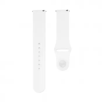 Connect 22mm Σιλικόνης Loop Λουράκι Ρολογιού (S/M 110mm) Λευκό