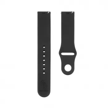 Connect 20mm Σιλικόνης Loop Λουράκι Ρολογιού (S/M 110mm) Μαύρο