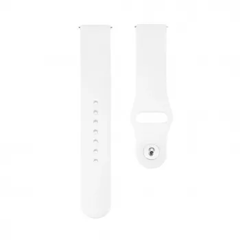 Connect 20mm Σιλικόνης Loop Λουράκι Ρολογιού (S/M 110mm) Λευκό