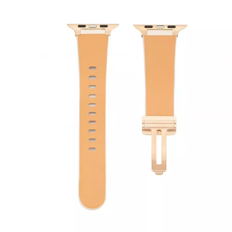 Connect Watch 38/40/41mm Δερμάτινο λουράκι ρολογιού Single Loop Buckle Λευκό