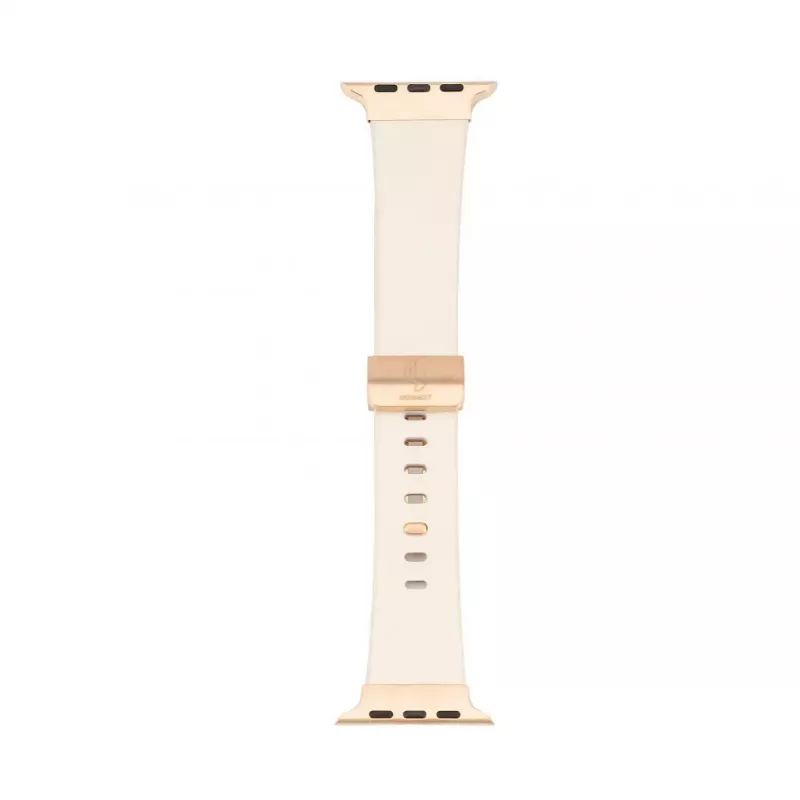 Connect Watch 38/40/41mm Δερμάτινο λουράκι ρολογιού Single Loop Buckle Λευκό