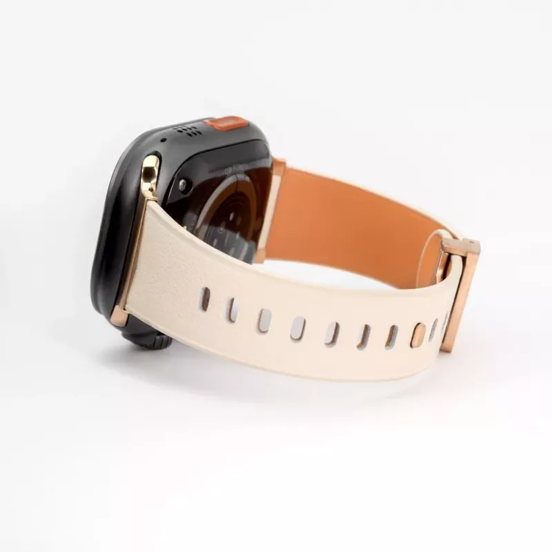 Connect Watch 42/44/45mm Δερμάτινο λουράκι ρολογιού Single Loop Buckle Λευκό