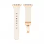Connect Watch 42/44/45mm Δερμάτινο λουράκι ρολογιού Single Loop Buckle Λευκό