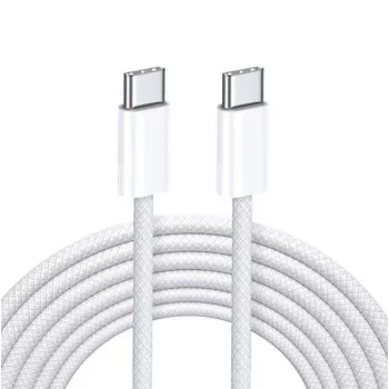 Καλώδιο iLike 65W USB-C σε USB-C 2M λευκό