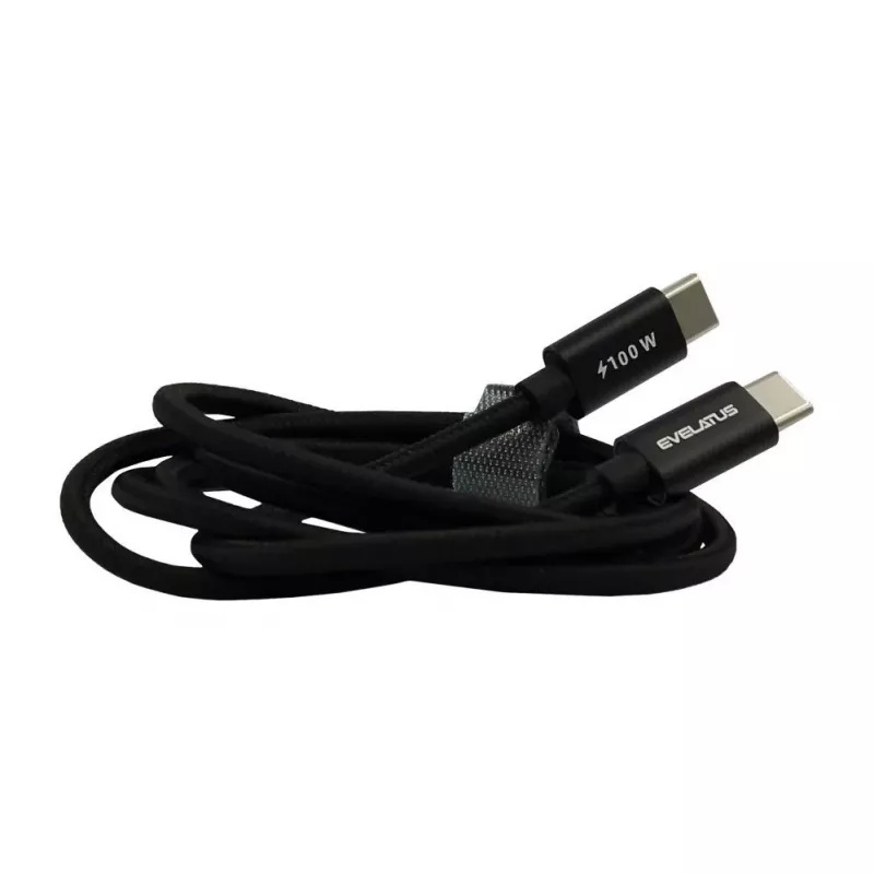 Evelatus Flex Cable Pro USB 2.0 Type C σε Type C 1.2M 100W 5A Μαύρο