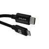 Evelatus AutoSpring Coiled Cable USB A σε Lightning 1.2M Καλώδιο Μαύρο