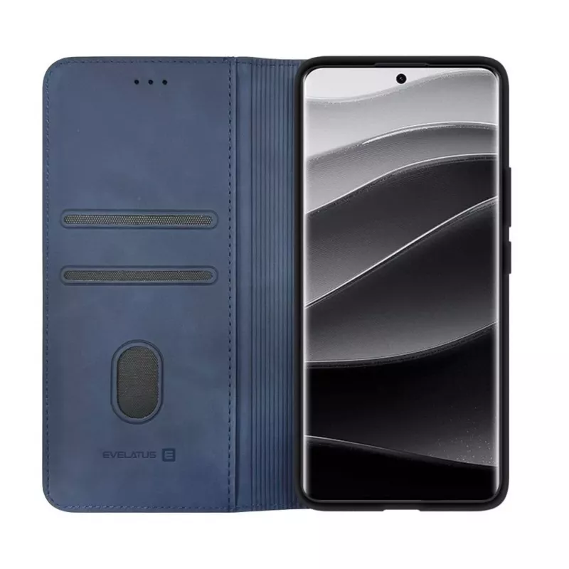 Evelatus Xiaomi Redmi Note 14 Pro Plus Θήκη Βιβλίο Σκούρο Μπλε