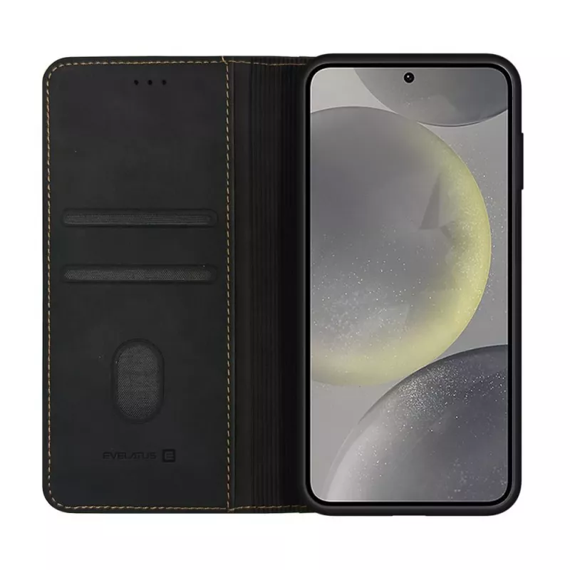 Evelatus Samsung Galaxy S24 Θήκη βιβλίου Folio μαύρο