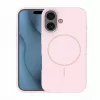 iLike Apple iPhone 16 Soft Touch Θήκη Σιλικόνης με Μαγνήτη Ανοιχτό Ροζ
