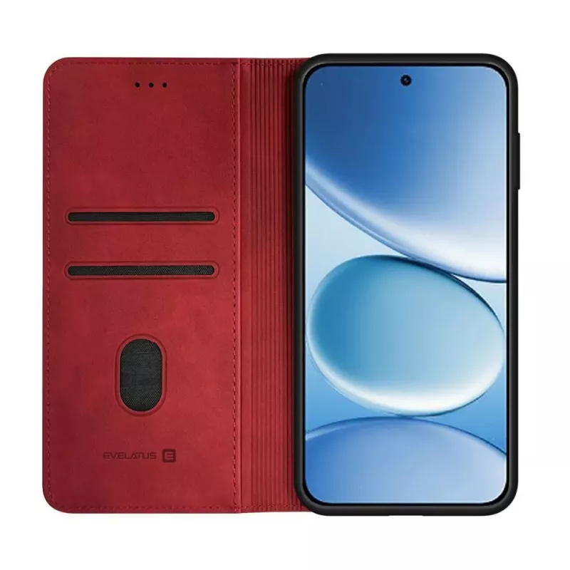 Evelatus Xiaomi Redmi Note 15 Pro Θήκη Βιβλίου Κόκκινη