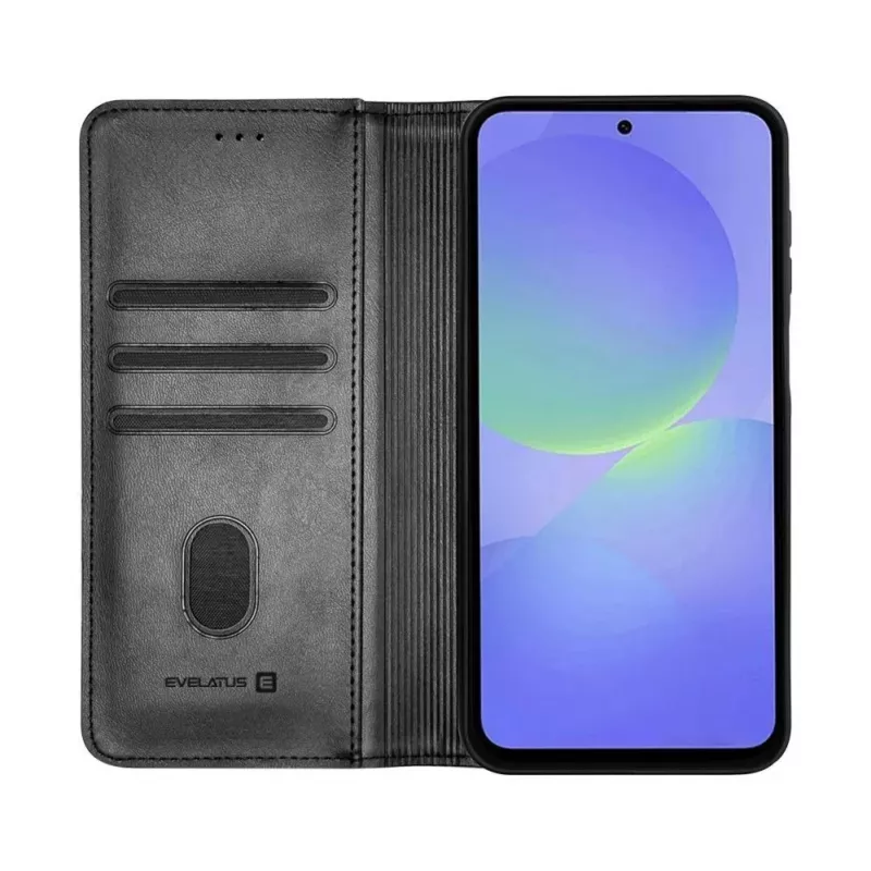 Evelatus Samsung Galaxy A37 Θήκη Βιβλίου Folio Μαύρο