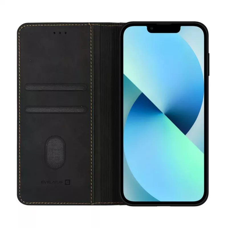 Evelatus Apple iPhone 17e Book Case, Μαύρο