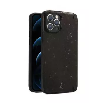 iLike Apple iPhone 12 Pro Armor Glitter Θήκη Μαύρη