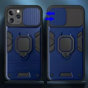iLike Apple iPhone 14 Pro Max Ring Lens Case μπλε