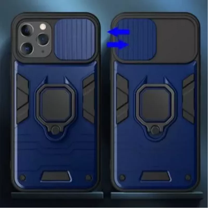iLike Apple iPhone 14 Pro Max Ring Lens Case μπλε