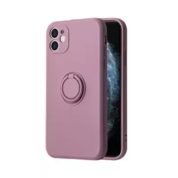 iLike Apple iPhone 14 Pro θήκη σιλικόνης με δακτύλιο μωβ