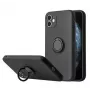 iLike Apple iPhone 14 Pro Max θήκη σιλικόνης με δακτύλιο μαύρο
