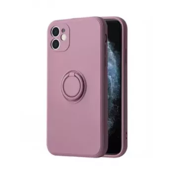 iLike Apple iPhone 14 Pro Max Silicone Ring Case μωβ