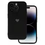 Vennus Samsung Galaxy A13 4G Θήκη Σιλικόνης με Μοτίβο Καρδιάς Μαύρη