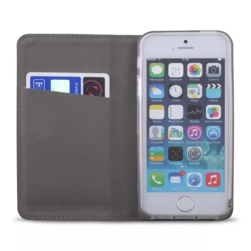 GreenGo Honor 5x Smart Magnet Θήκη Wallet Ασημί
