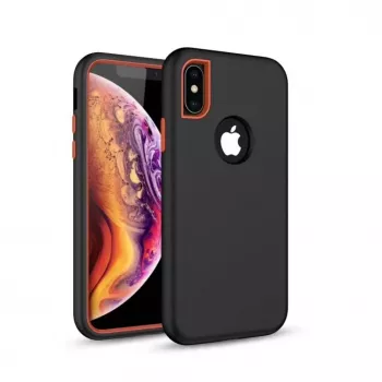 GreenGo Apple iPhone XR Defender Solid Θήκη 3 σε 1 Μαύρη