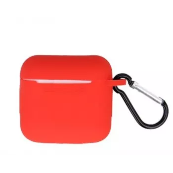 iLike Apple θήκη για AirPods 3 με άγκιστρο κόκκινο