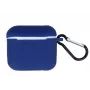 iLike Apple θήκη για AirPods 3 με καραμπίνερ μπλε