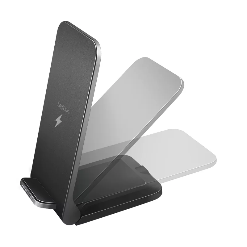 LogiLink Βάση smartphone & ασύρματος φορτιστής Μαύρο