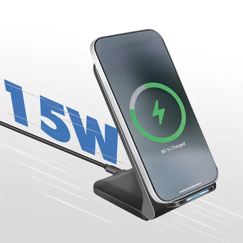 LogiLink Βάση smartphone & ασύρματος φορτιστής Μαύρο