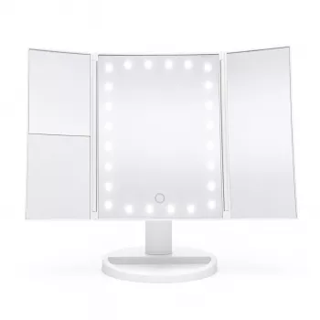 Rio MMFD-WH-EU/1,3 Καθρέφτης μακιγιάζ 24 LED με αφή και ρύθμιση φωτεινότητας, Λευκό