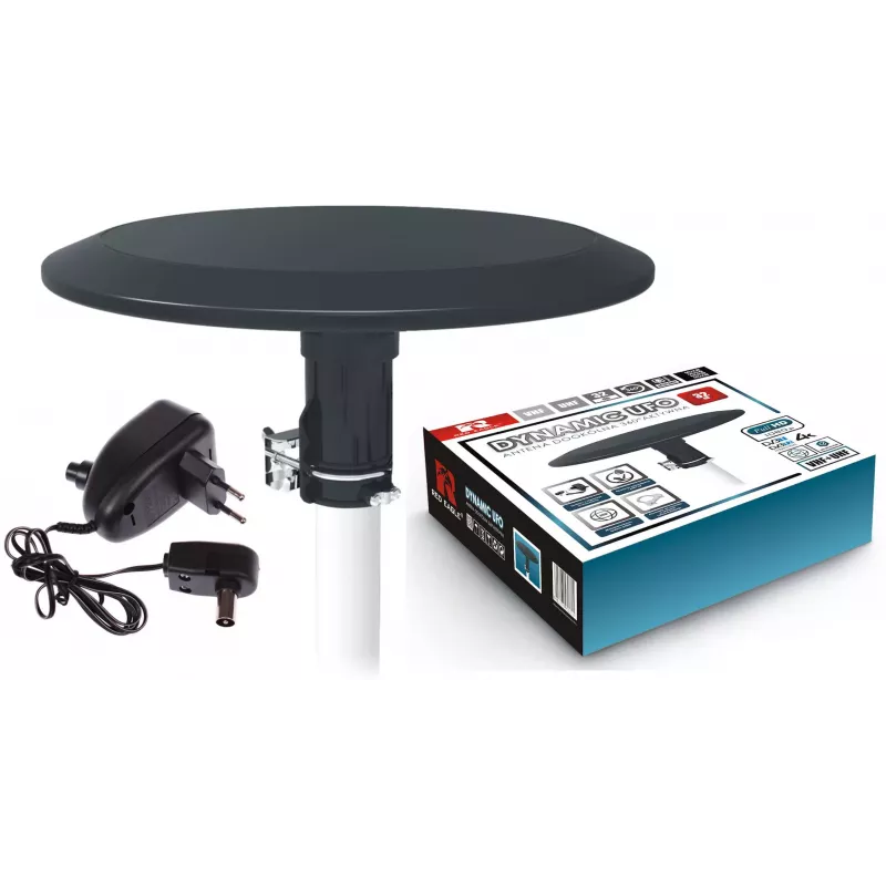 OPTICUM RED Opticum DVB-T Dynamic UFO-360 Μαύρη Ενεργή Εξωτερική Παγκατευθυντική Κεραία