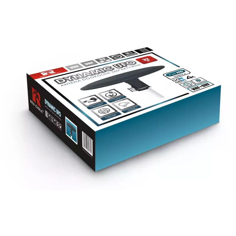 OPTICUM RED Opticum DVB-T Dynamic UFO-360 Μαύρη Ενεργή Εξωτερική Παγκατευθυντική Κεραία