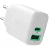 Green Cell PowerSource Duo30 30W USB-C & USB-A Φορτιστής Λευκό