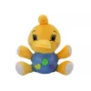 LEAN TOYS Λούτρινη πάπια διαδραστική κίτρινη που παίζει 19 cm