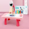 LEAN TOYS Μίνι προβολέας ρομπότ τραπέζι 2 σε 1 Αξεσουάρ Ροζ