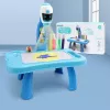 LEAN TOYS Μίνι προβολέας ρομπότ τραπέζι 2 σε 1 Αξεσουάρ Μπλε