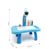 LEAN TOYS Μίνι προβολέας ρομπότ τραπέζι 2 σε 1 Αξεσουάρ Μπλε