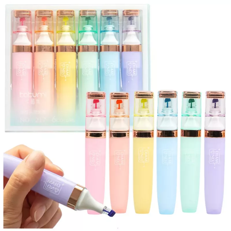 LEAN Σετ μαρκαδόρων υπογράμμισης παστέλ χρυσό Color Elements 6 τεμ